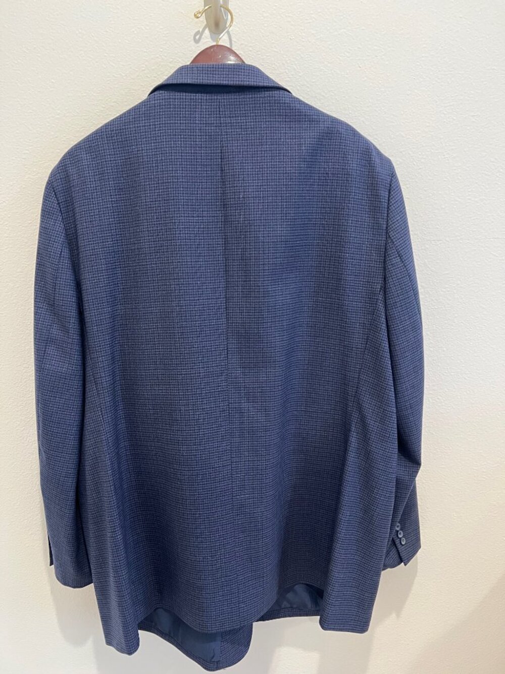 Pronto Uomo Platinum Blazer 52L Executive Fit Blue Wool Blend Sport Coat - Picture 4 of 4